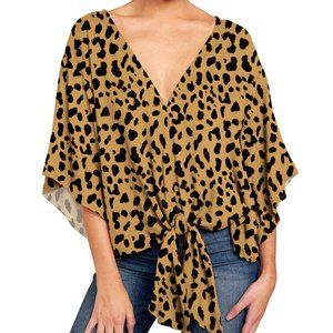 Women's tops spring and summer V-neck short sleeves w1